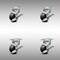 Service Caster 4 Inch SS Glass Filled Nylon Swivel Caster Set with Roller Bearings and Brakes SCC-SS30S420-GFNR-TLB-4 - alternate 1